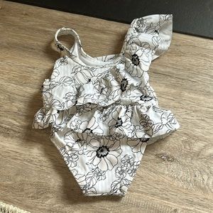 Janie and Jack Striped Floral Swimsuit